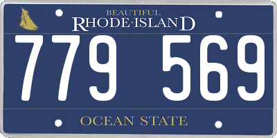 RI license plate 779569