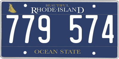 RI license plate 779574