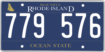 RI license plate 779576