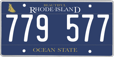 RI license plate 779577