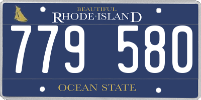 RI license plate 779580