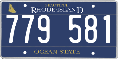 RI license plate 779581