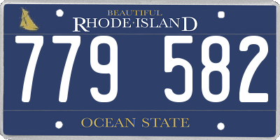 RI license plate 779582