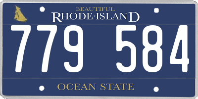 RI license plate 779584