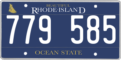 RI license plate 779585