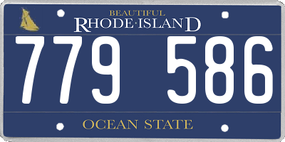 RI license plate 779586