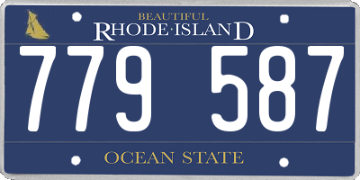 RI license plate 779587