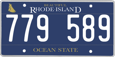 RI license plate 779589