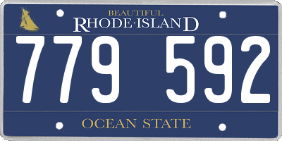 RI license plate 779592