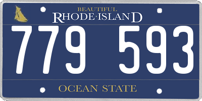RI license plate 779593