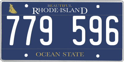 RI license plate 779596