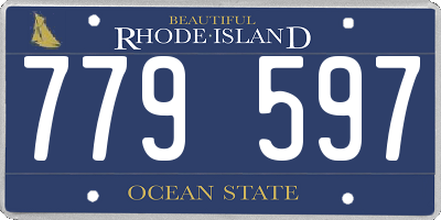 RI license plate 779597