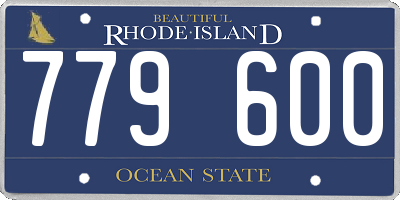 RI license plate 779600