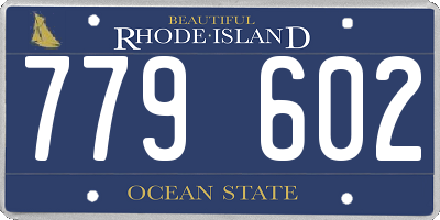RI license plate 779602