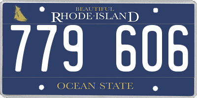 RI license plate 779606