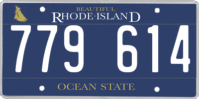 RI license plate 779614
