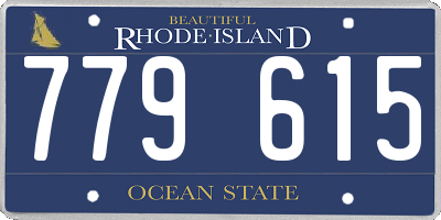 RI license plate 779615