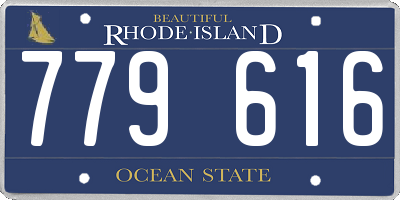 RI license plate 779616