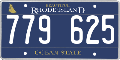 RI license plate 779625