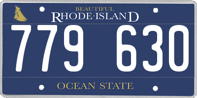 RI license plate 779630
