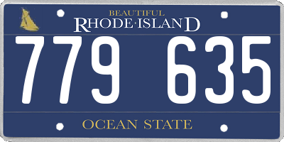 RI license plate 779635