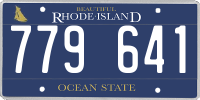 RI license plate 779641