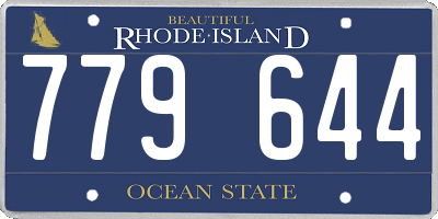 RI license plate 779644