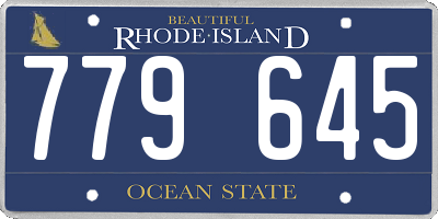 RI license plate 779645