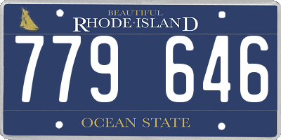 RI license plate 779646
