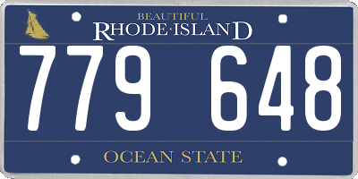 RI license plate 779648