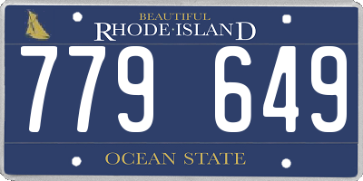 RI license plate 779649
