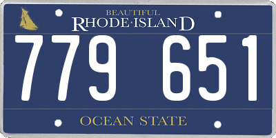 RI license plate 779651