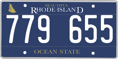 RI license plate 779655