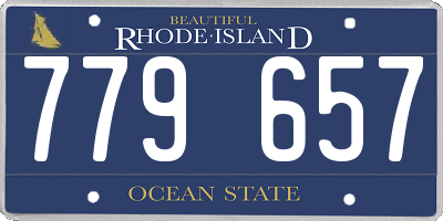 RI license plate 779657