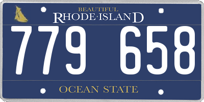 RI license plate 779658