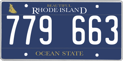 RI license plate 779663