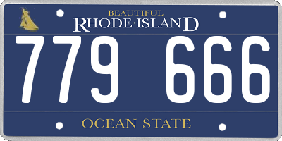 RI license plate 779666