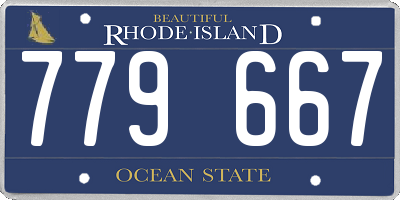 RI license plate 779667