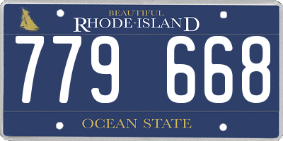 RI license plate 779668