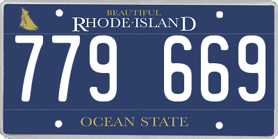 RI license plate 779669
