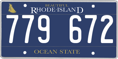 RI license plate 779672