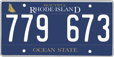 RI license plate 779673