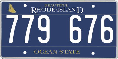 RI license plate 779676