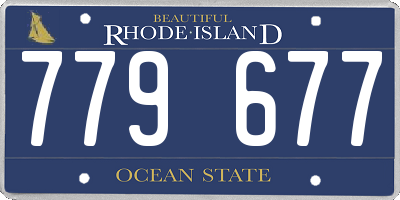 RI license plate 779677