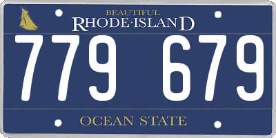 RI license plate 779679