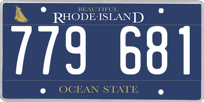 RI license plate 779681