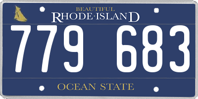 RI license plate 779683