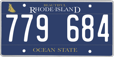 RI license plate 779684