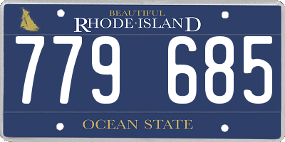 RI license plate 779685