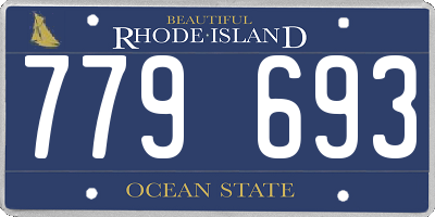 RI license plate 779693